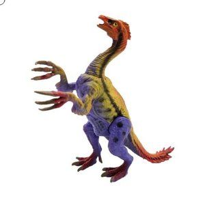 WOW World NKOK Therizinosaur Dinosaur Toy Figure Posable 4 in Purple Yellow 2019